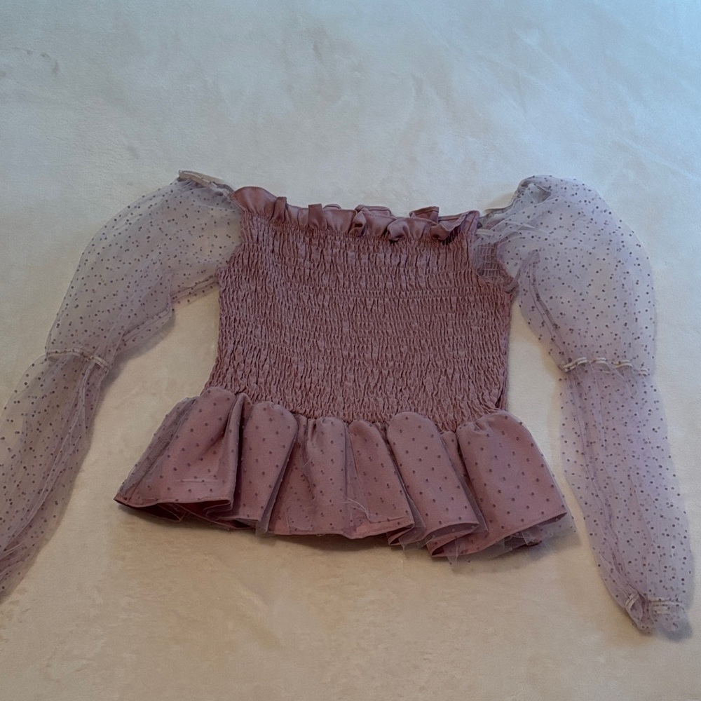 Light purple Ruffled Top